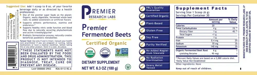 Product image for Premier Fermented Beets.
