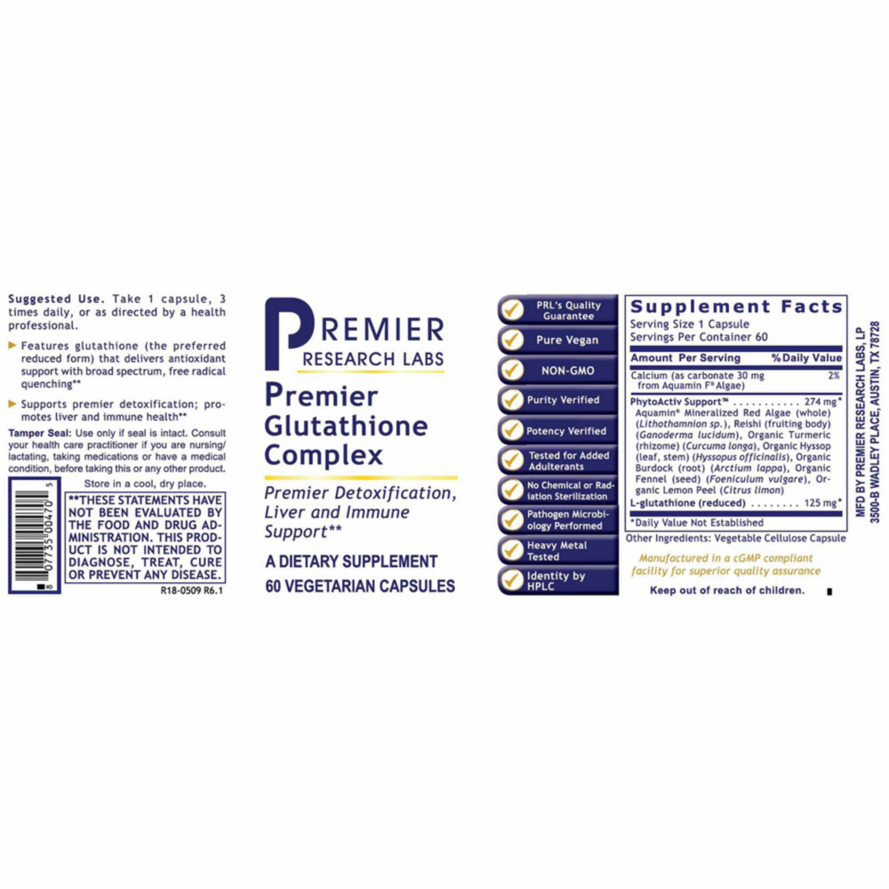 Product image for Premier Glutathione Complex.