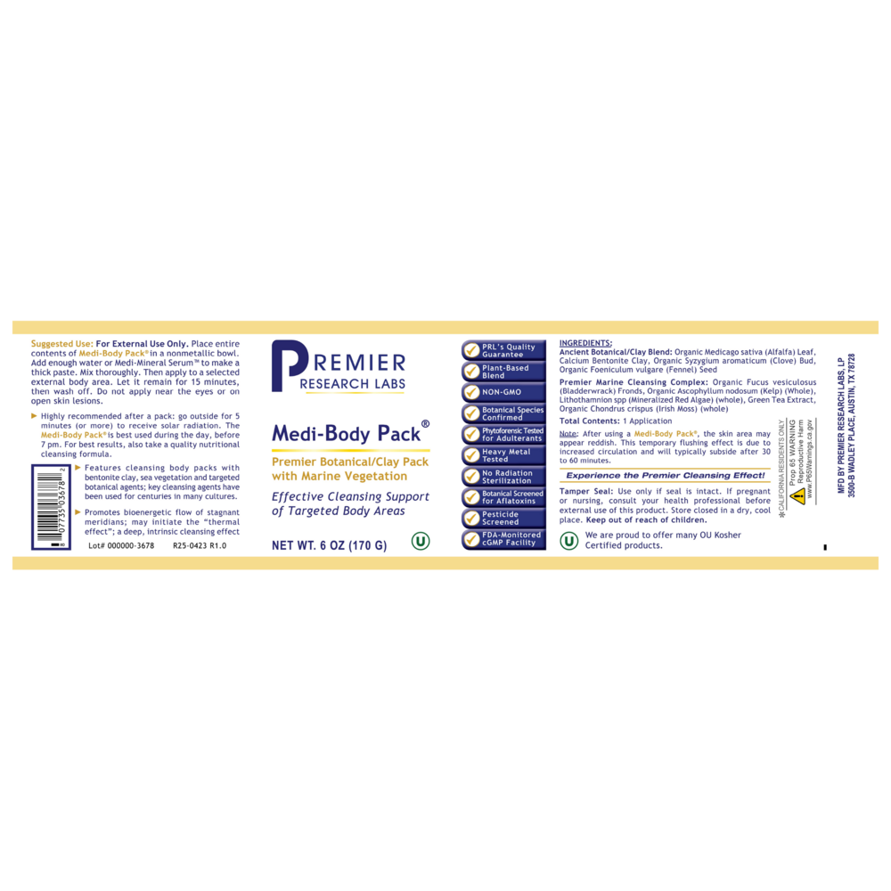 Product image for Medi-Body Pack.