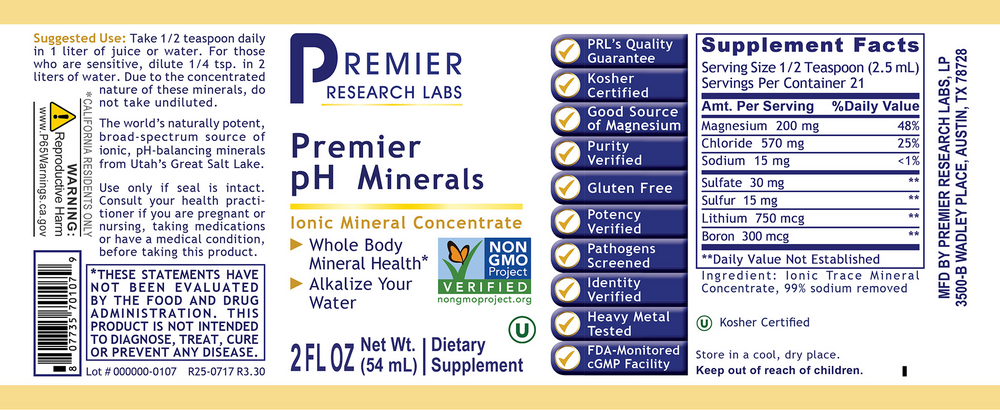 Product image for Premier pH Minerals.
