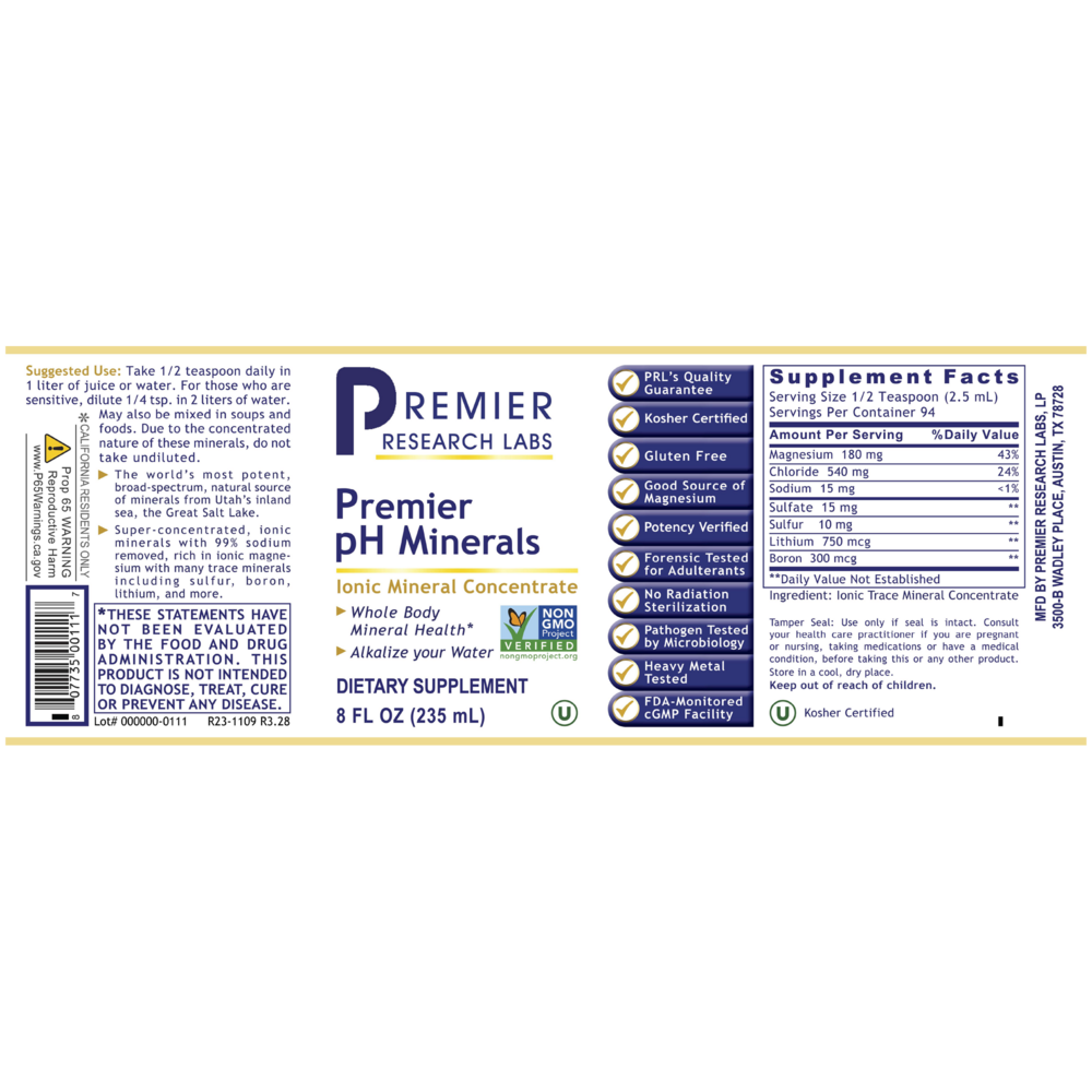 Product image for Premier pH Minerals.
