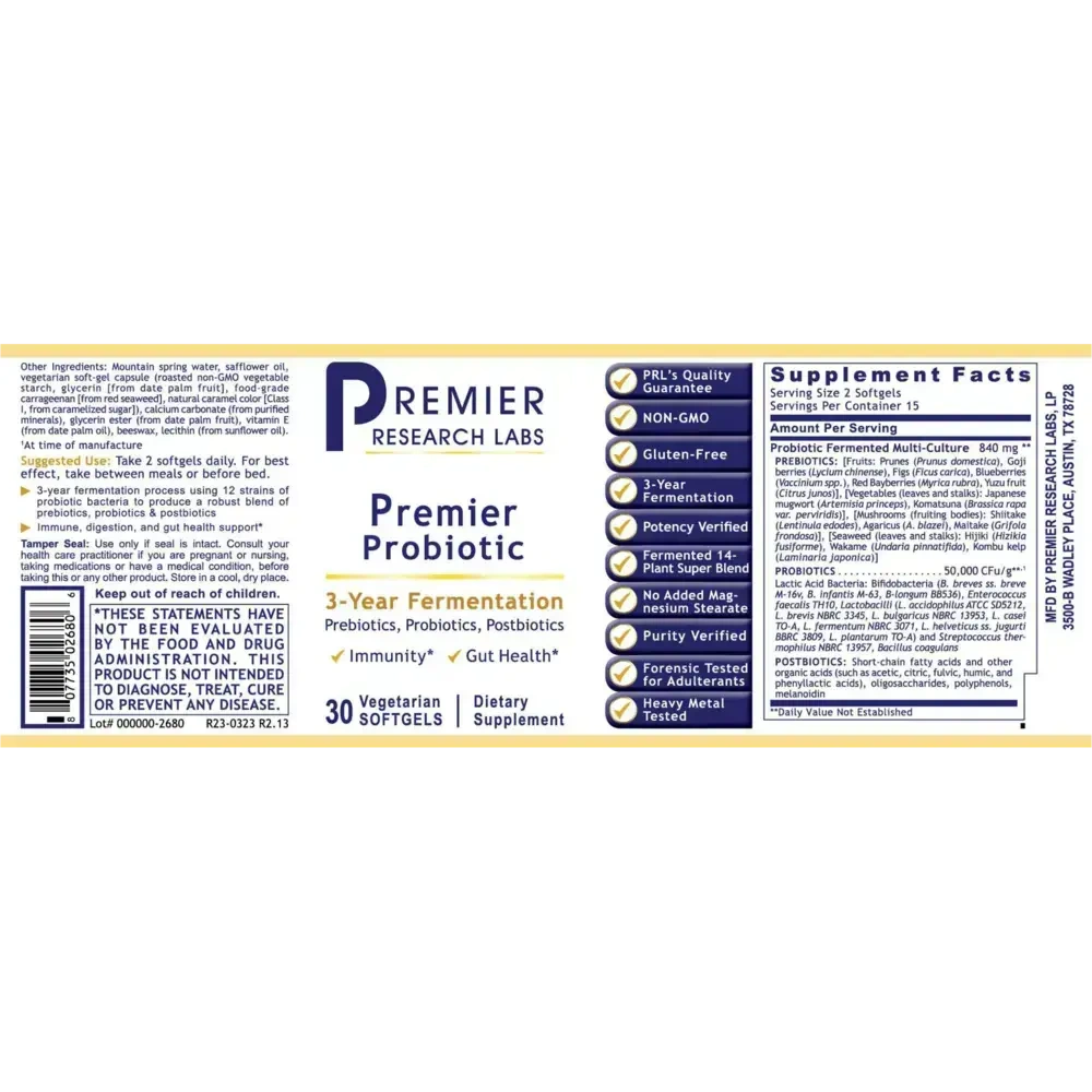 Product image for Premier Probiotic Caps.