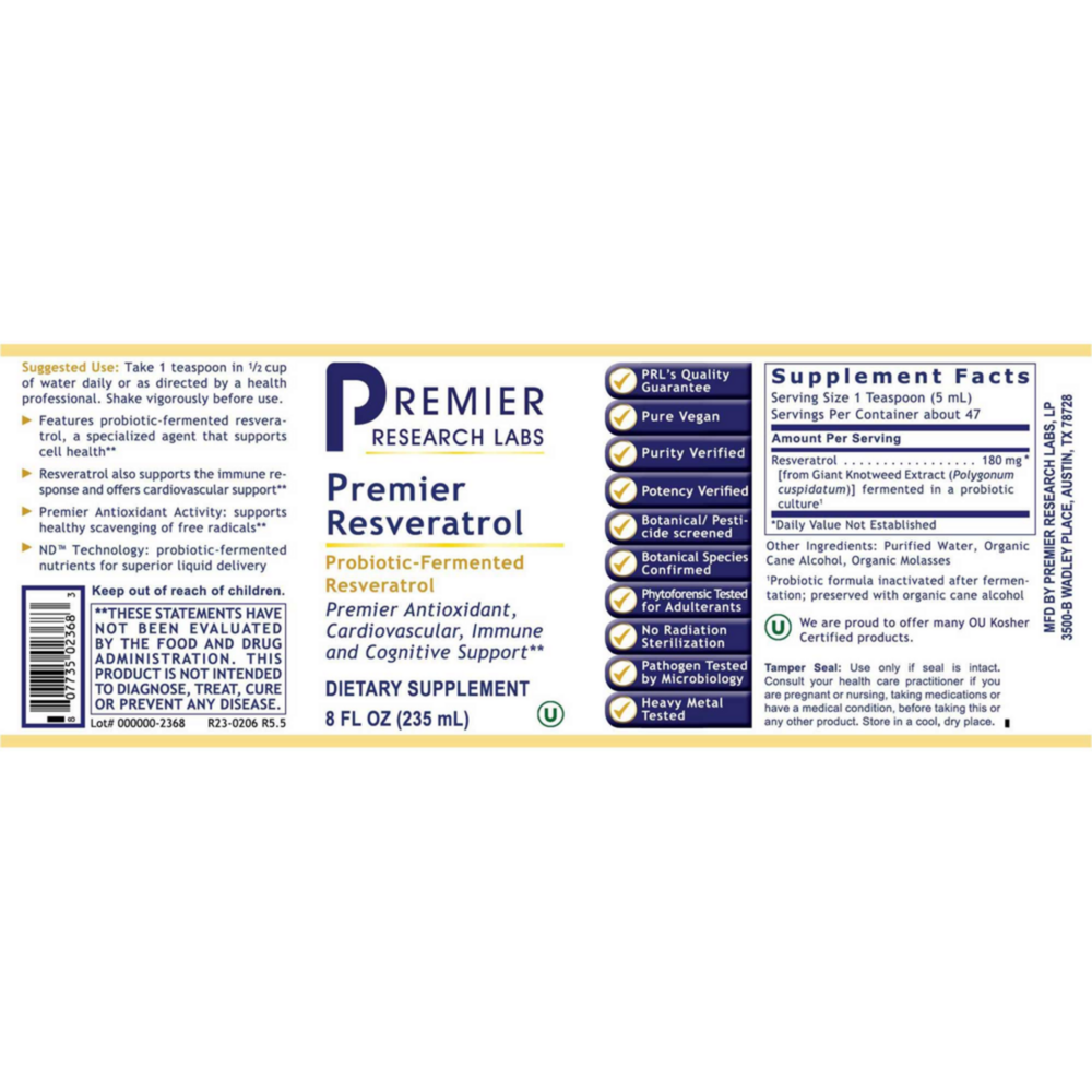 Product image for Premier Resveratrol.
