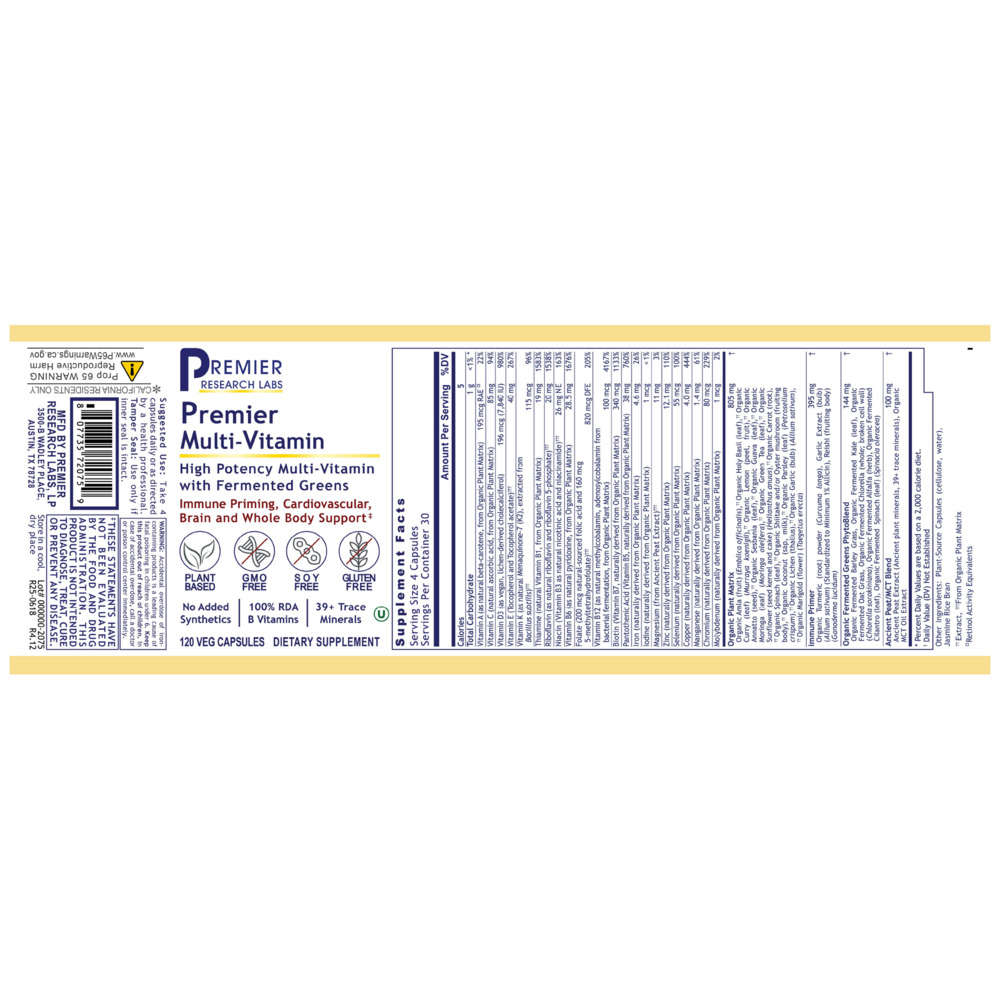 Product image for Multi-Vitamin Premier.