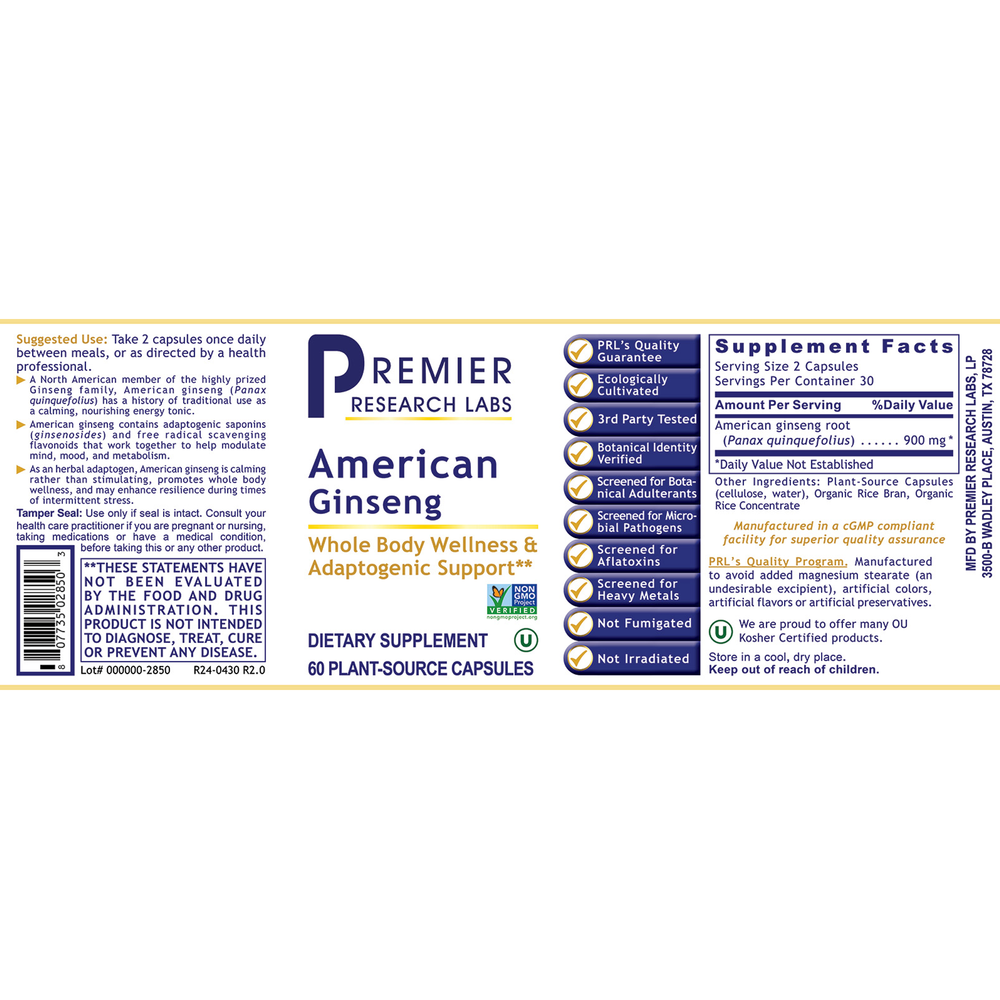 Product image for Premier American Ginseng.