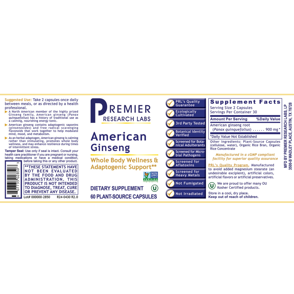 Product image for Premier American Ginseng.