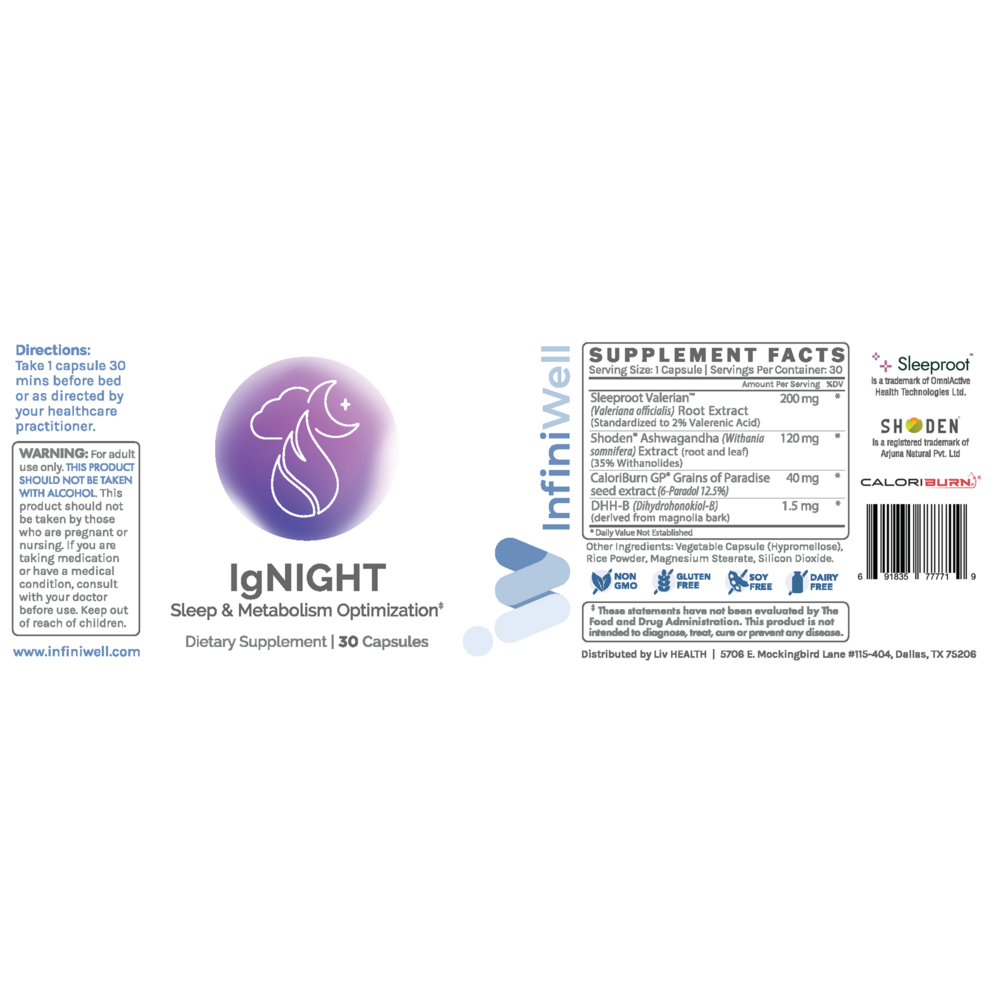 Product image for IgNIGHT- Restorative And Deep Sleep Support.