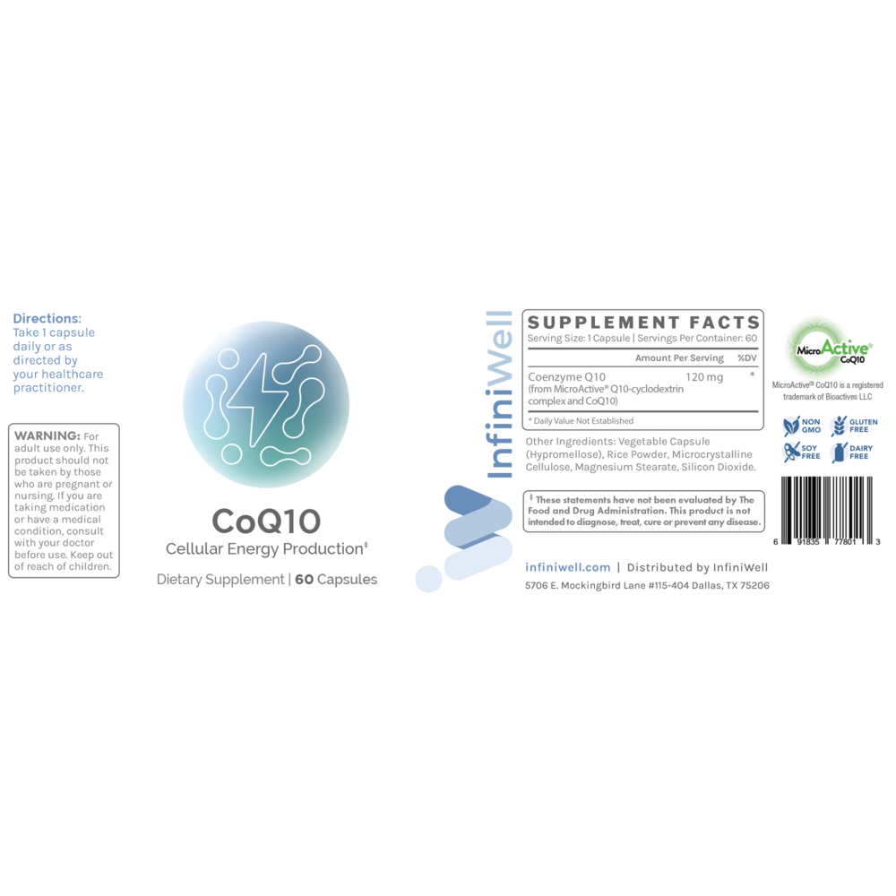 Product image for CoQ10- Superior Bioavailability with MicroActive Technology.