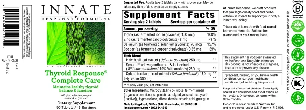 Product image for Thyroid Response® Complete Care.