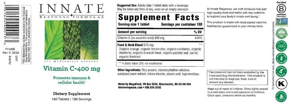 Product image for Vitamin C-400.