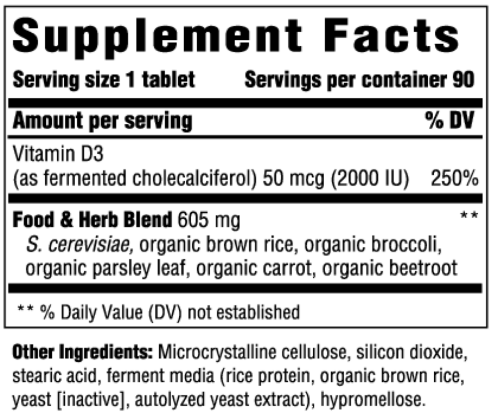 Product image for Vitamin D3 2000IU.