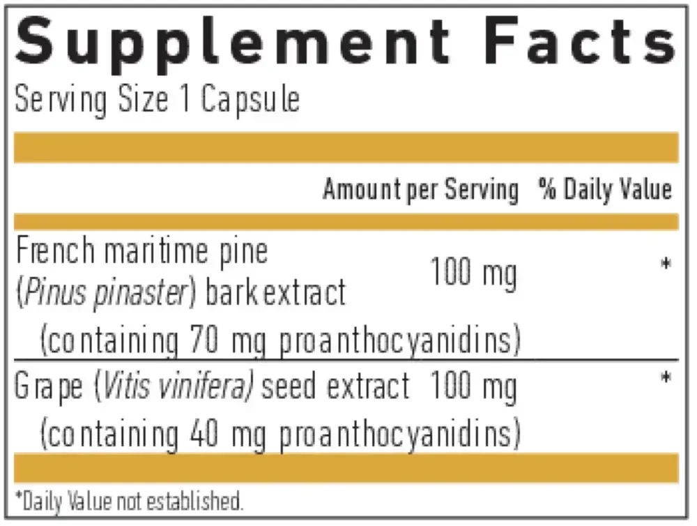 Product image for Pycnogenol Superior 100 GOLD.