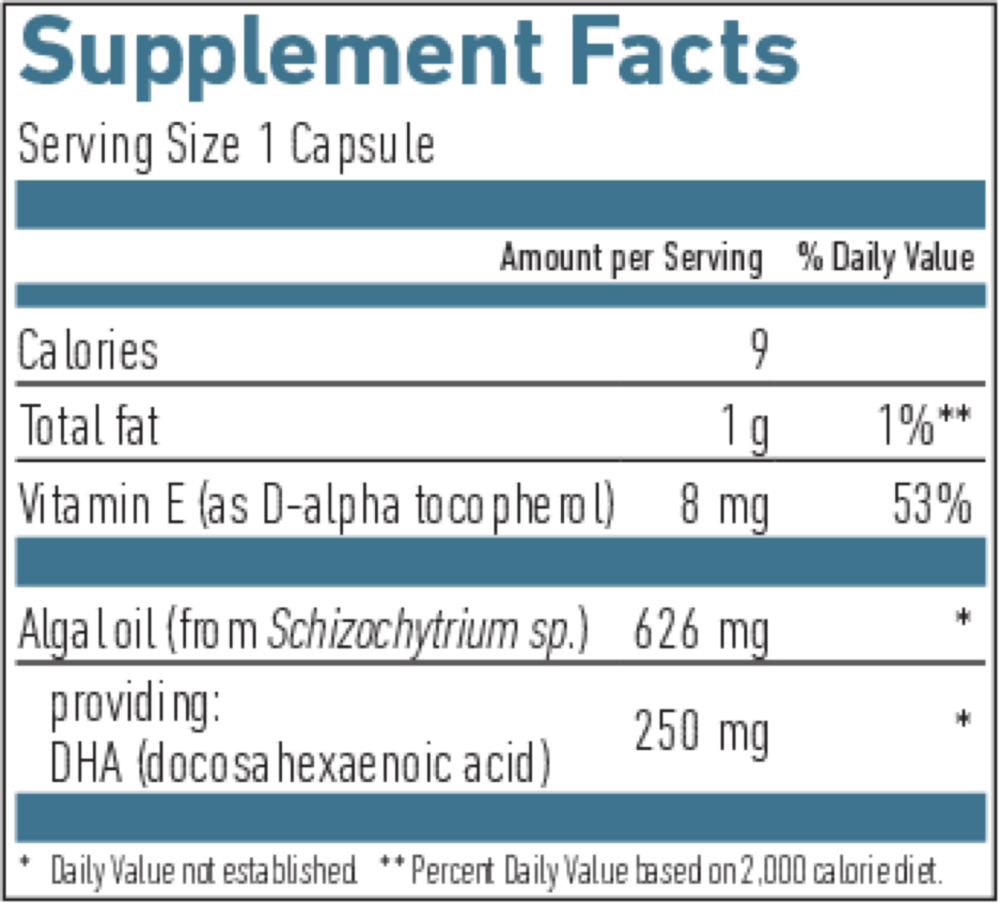 Product image for Omega 3 DHA Vegan.