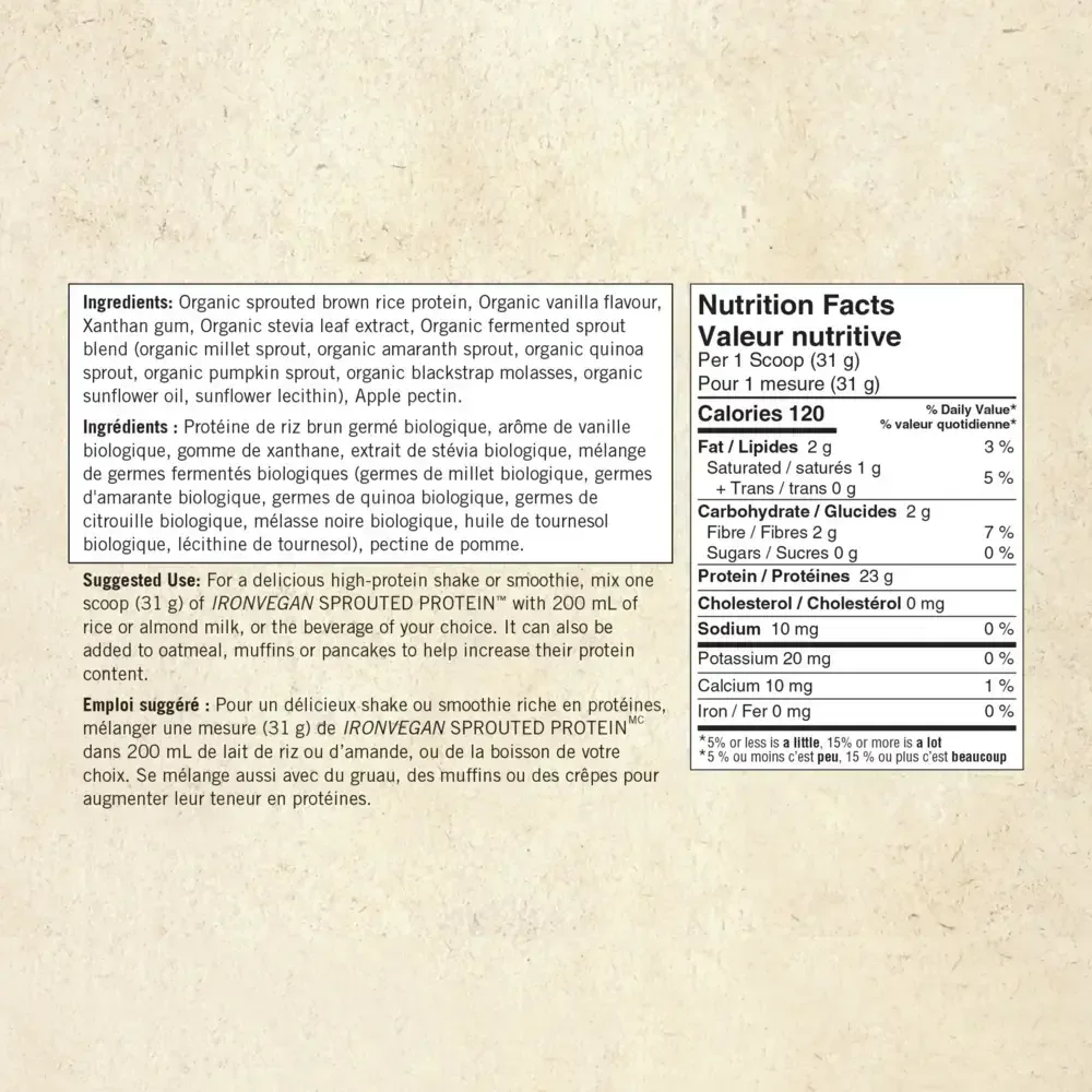 Product image for Sprouted Protein - Vanilla.