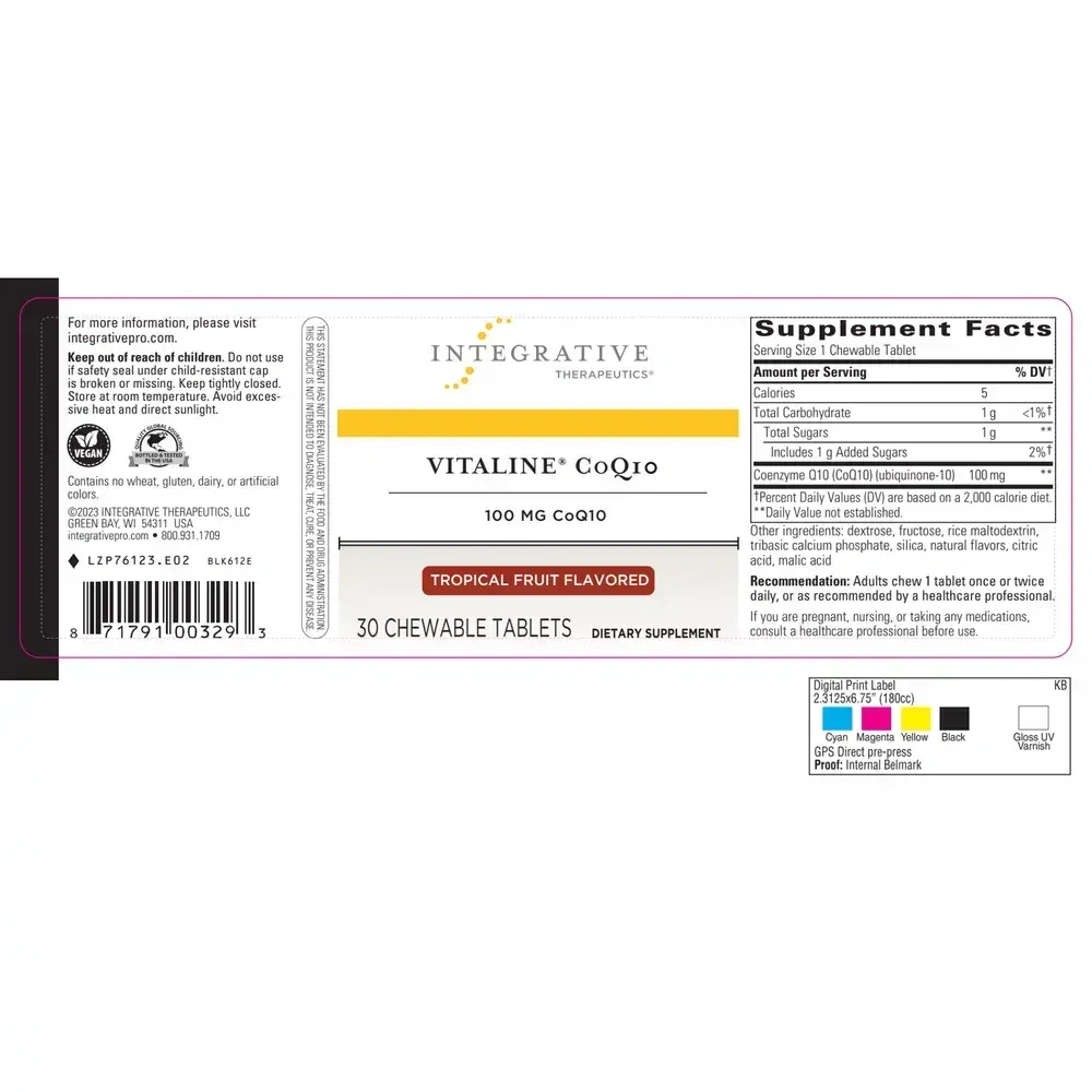 Product image for Vitaline® CoQ10 (100mg) Tropical.