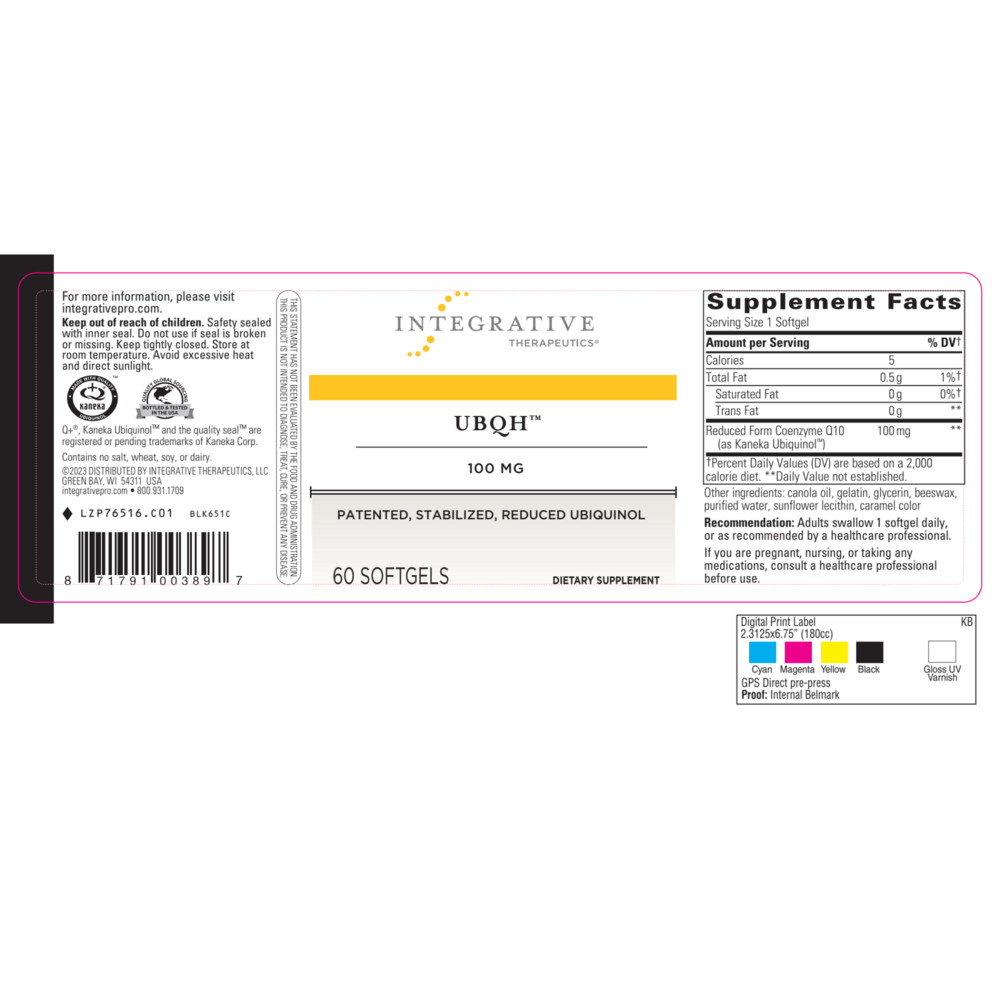 Product image for UBQH 100mg.