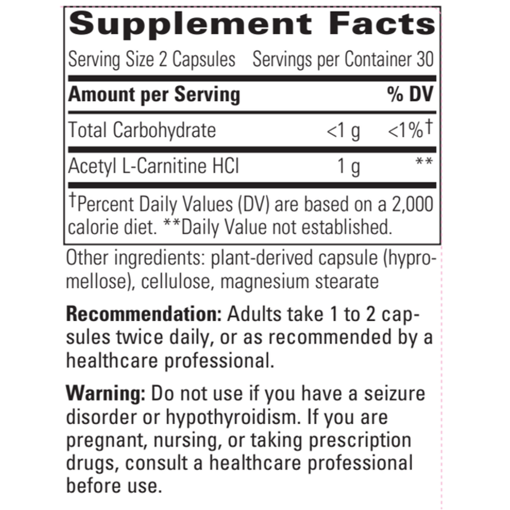 Product image for Acetyl L-Carnitine.