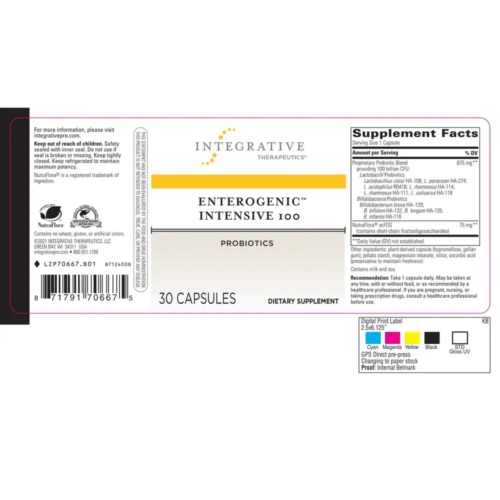 Product image for Enterogenic Intensive 100.