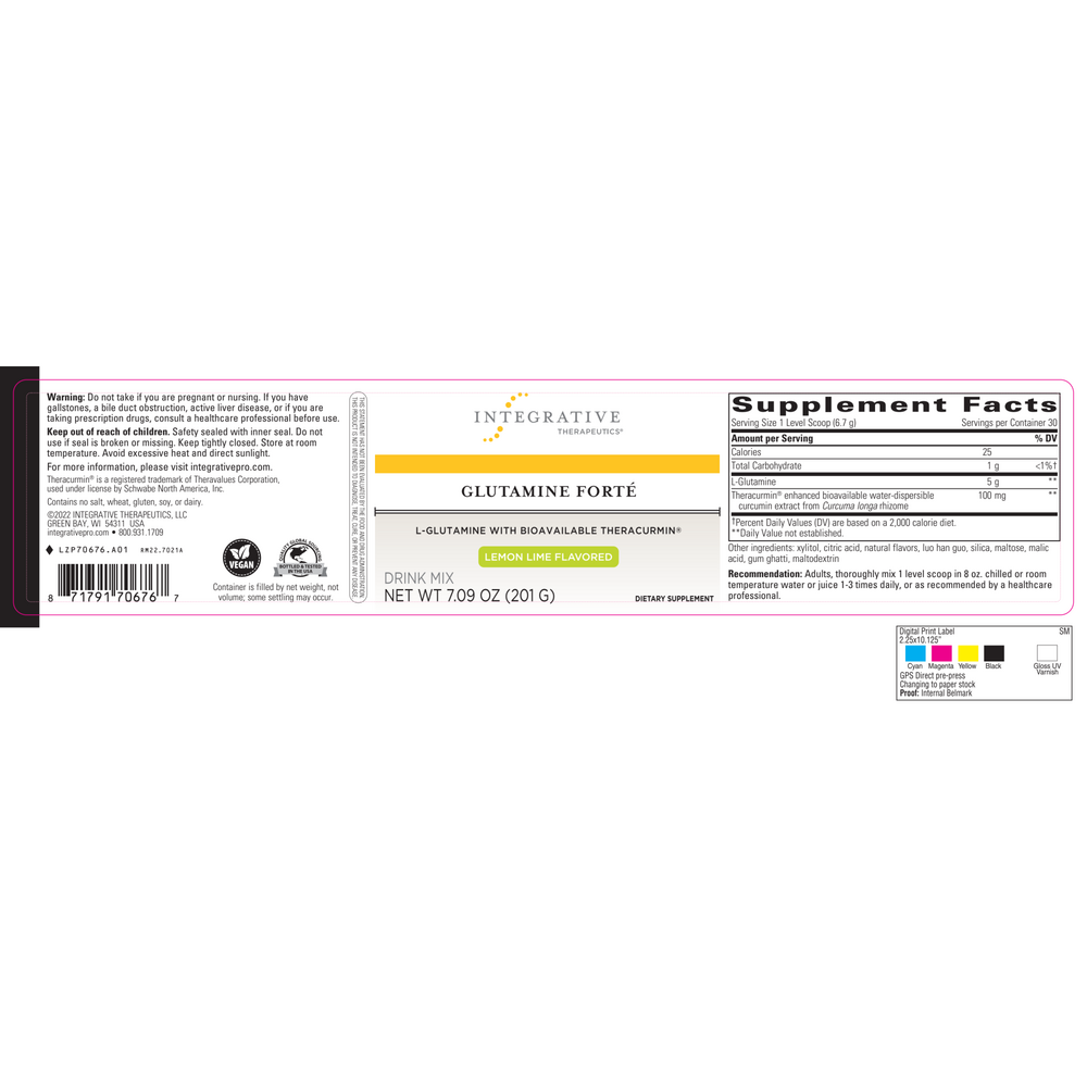Product image for Glutamine Forte Citrus.