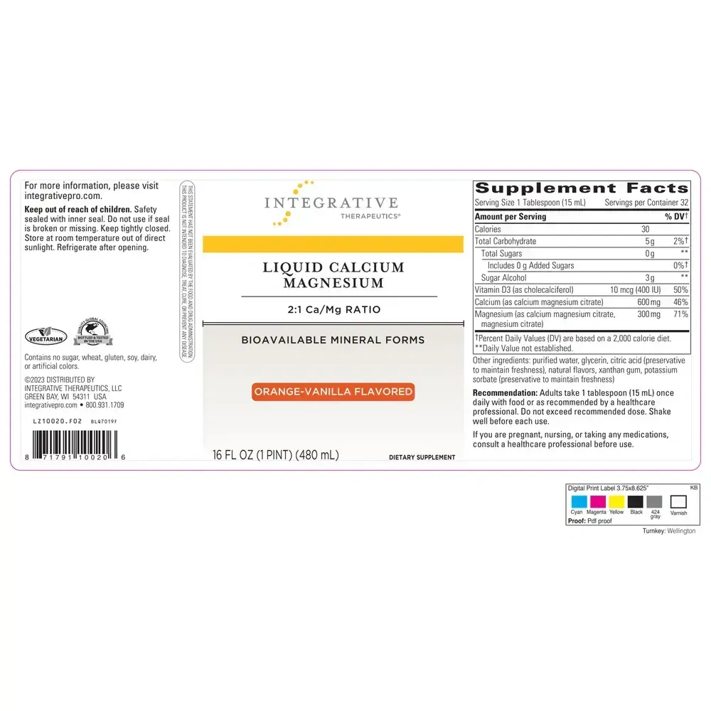 Product image for Liquid Calcium Magnesium Orange-Vanilla 2:1.