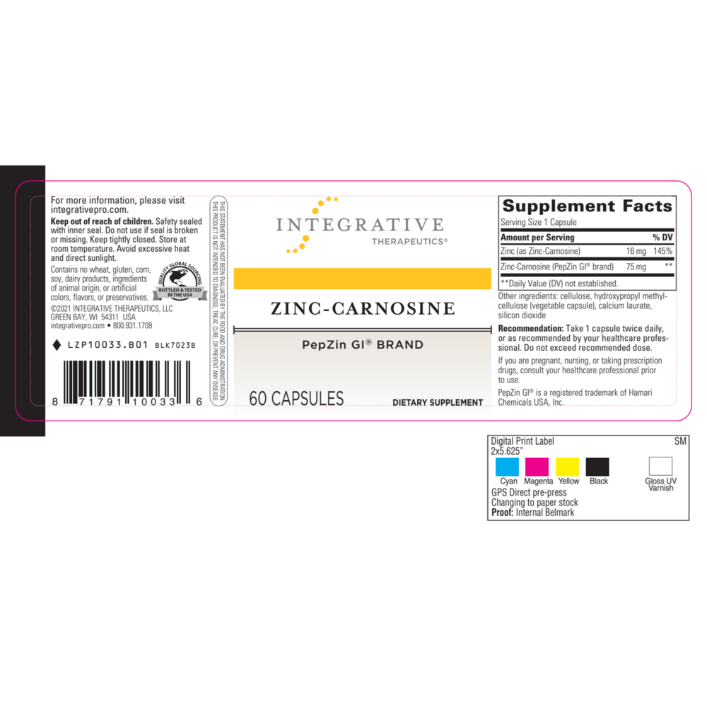 Product image for Zinc-Carnosine.