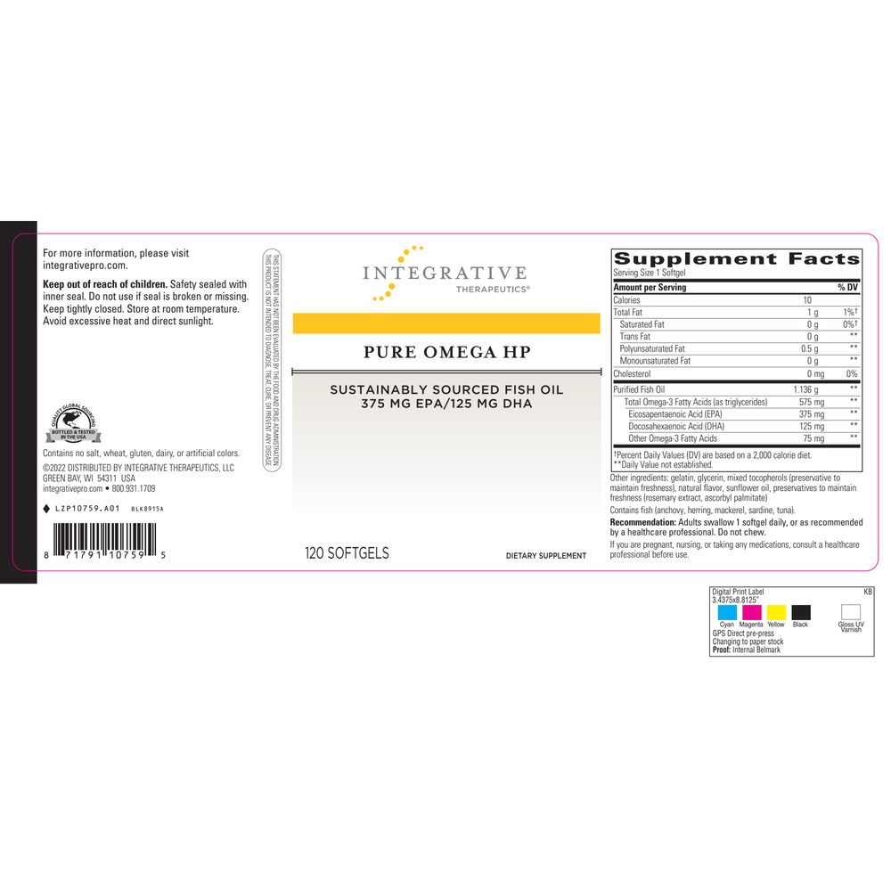 Product image for Pure Omega HP Softgels.