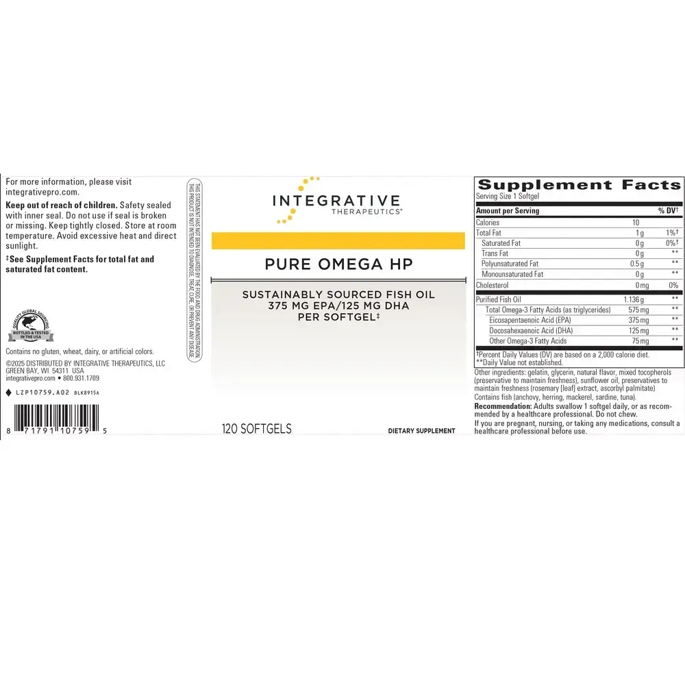 Product image for Pure Omega HP Softgels.