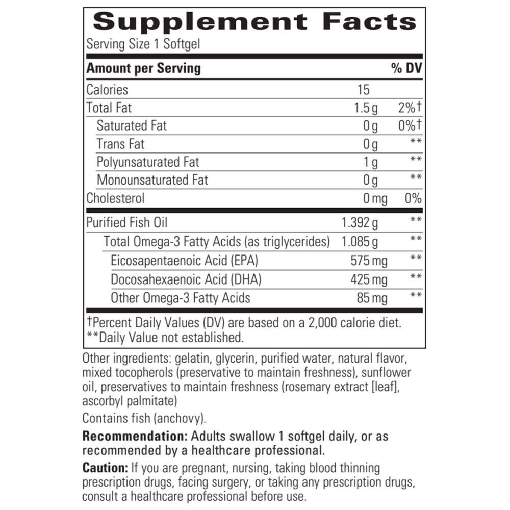 Product image for Pure Omega Ultra HP Softgels.