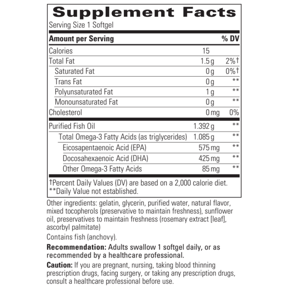 Product image for Pure Omega Ultra HP Softgels.