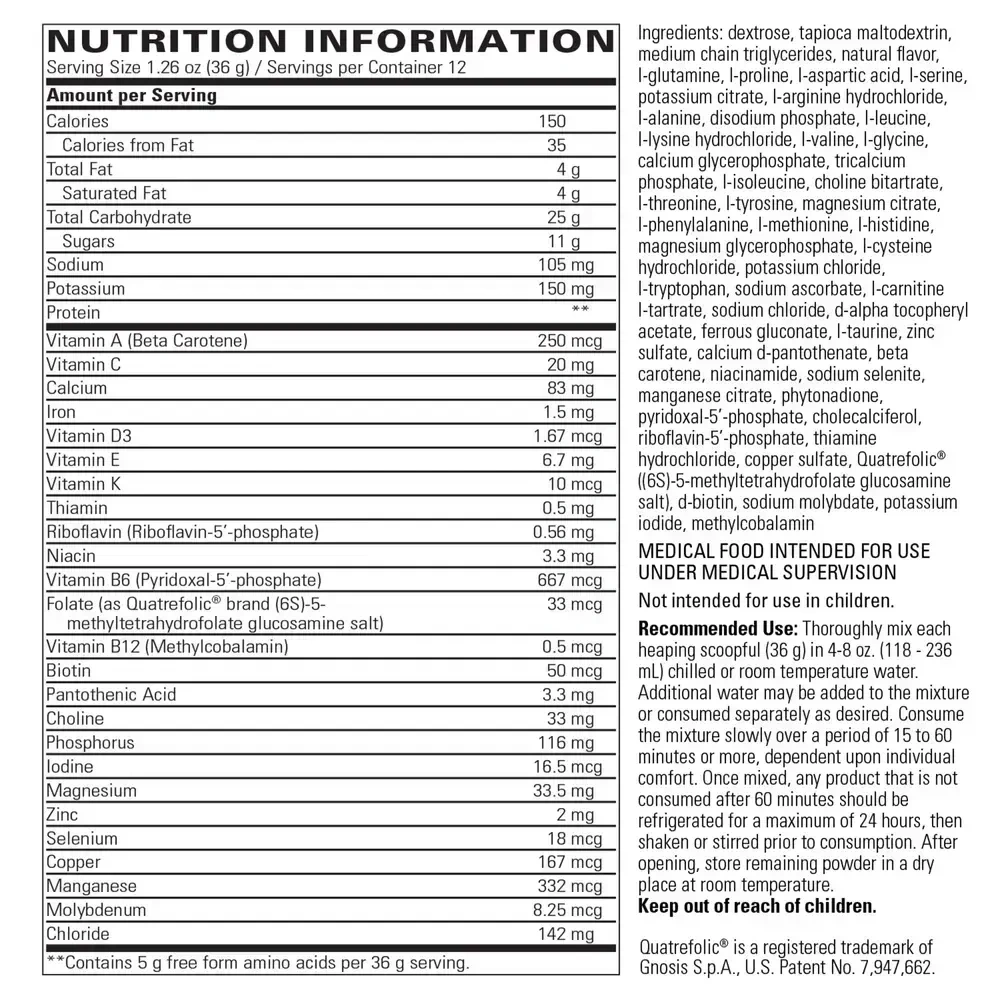 Product image for Physicians Elemental Diet Powder.