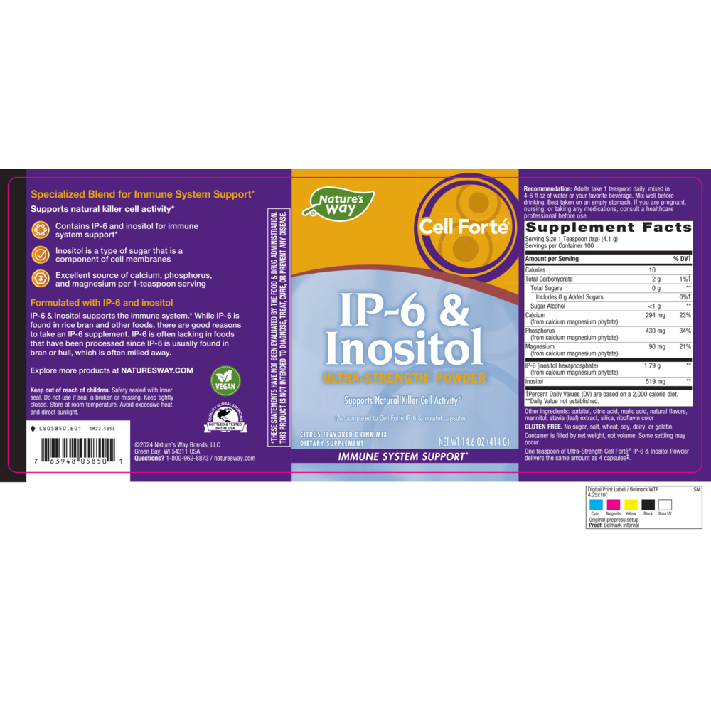 Product image for Cell Forté® w/IP-6 &amp; Inositol Powder.