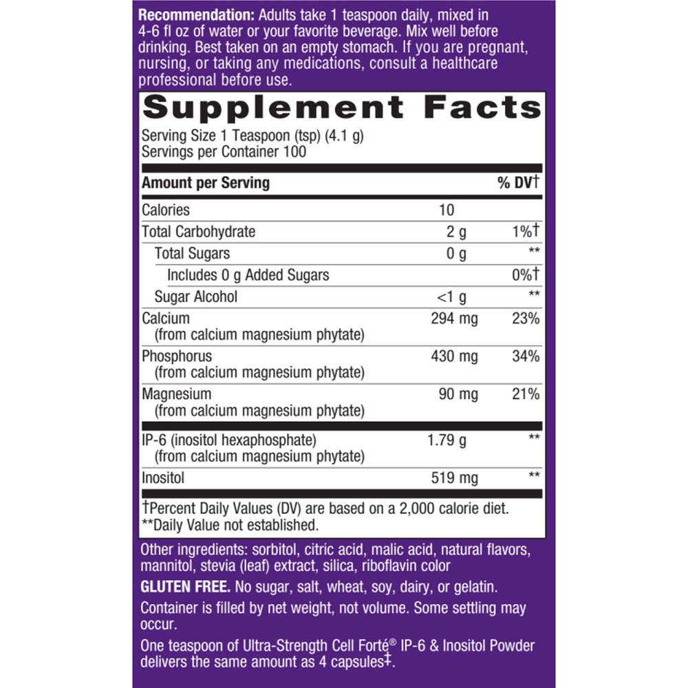 Product image for Cell Forté® w/IP-6 &amp; Inositol Powder.