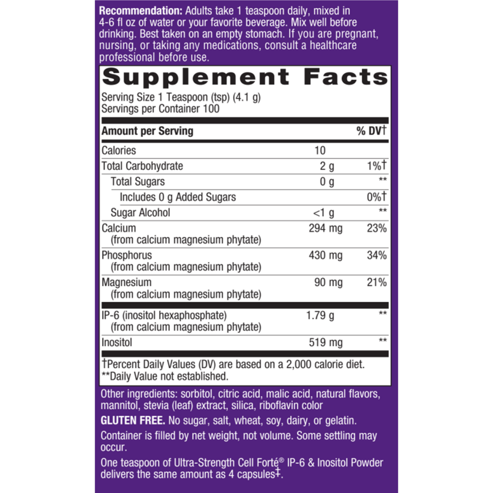 Product image for Cell Forté® w/IP-6 &amp; Inositol Powder.