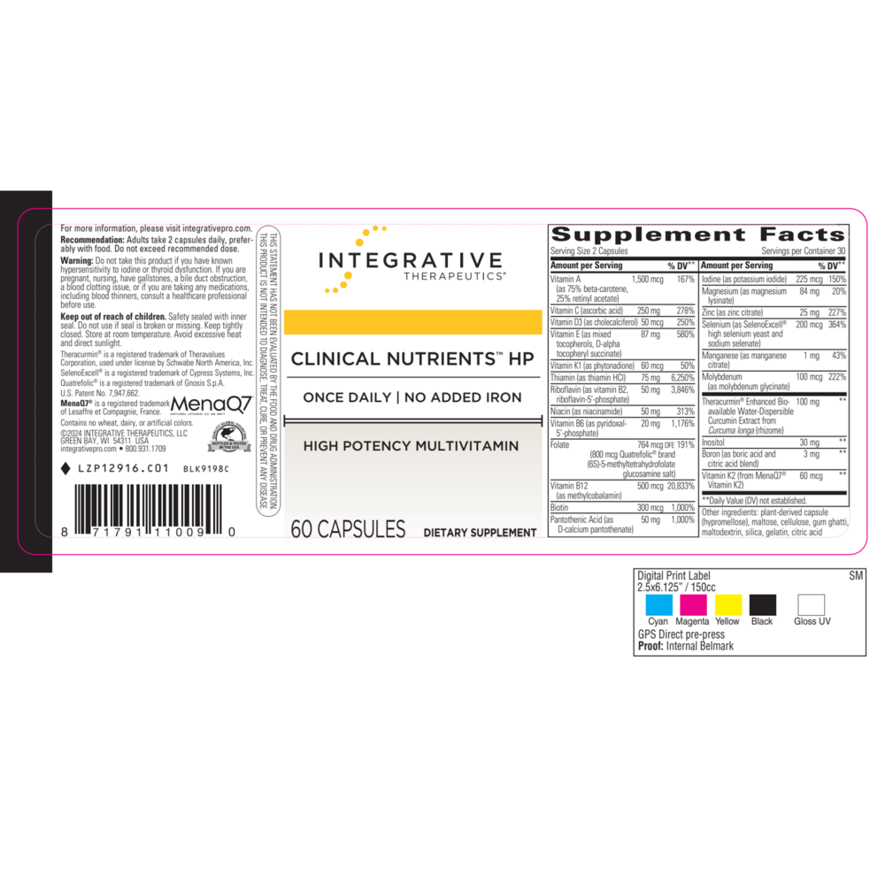 Product image for Clinical Nutrients™ HP.