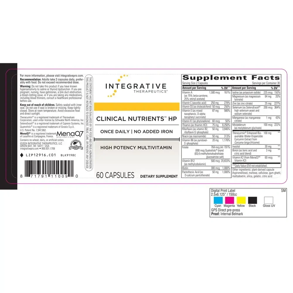 Product image for Clinical Nutrients™ HP.