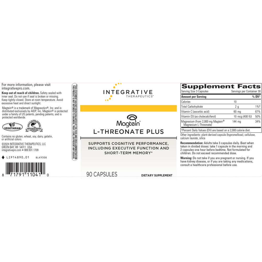 Product image for Magtein®  L-Threonate Plus.