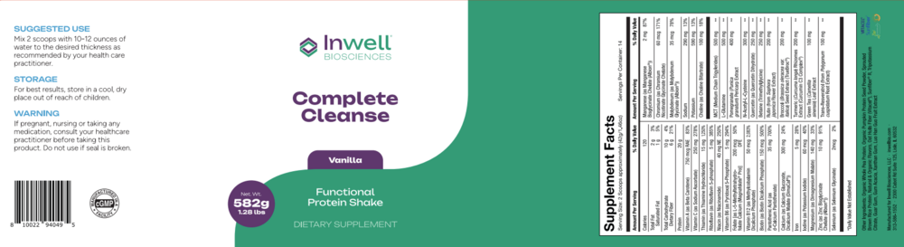 Product image for Complete Cleanse, Vanilla.