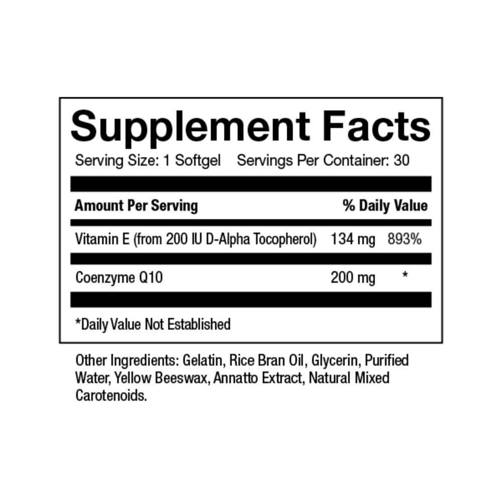 Product image for CoQ-10 200mg CoQsol®.