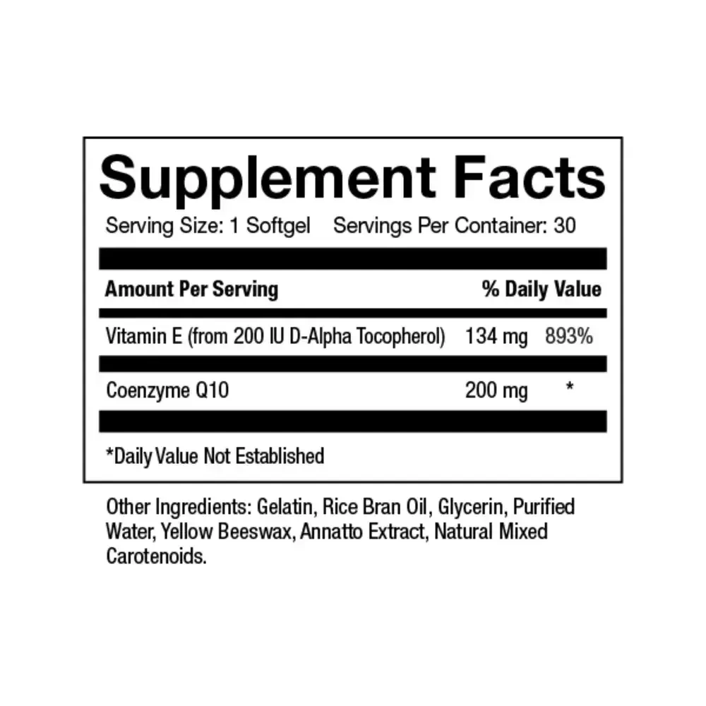 Product image for CoQ-10 200mg CoQsol®.