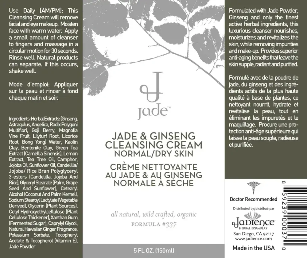 Product image for Jade and Ginseng Cleansing Cream.