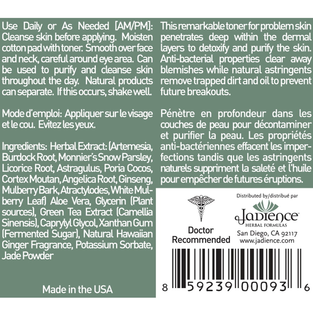 Product image for Jade and Burdock Purifying Toner for TS.