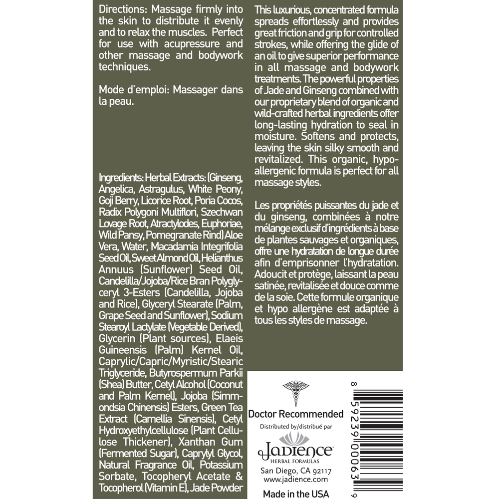 Product image for Jade and Ginseng Massage Cream - Advanced Therapy.