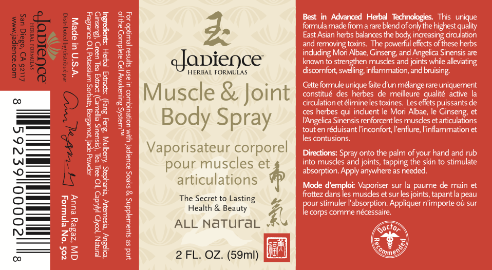 Product image for Muscle and Joint Body Spray.
