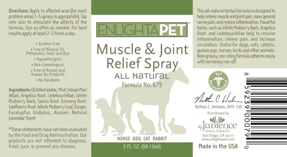 Product image for EnlightAPet Muscle &amp; Joint Relief Spray (Vet).