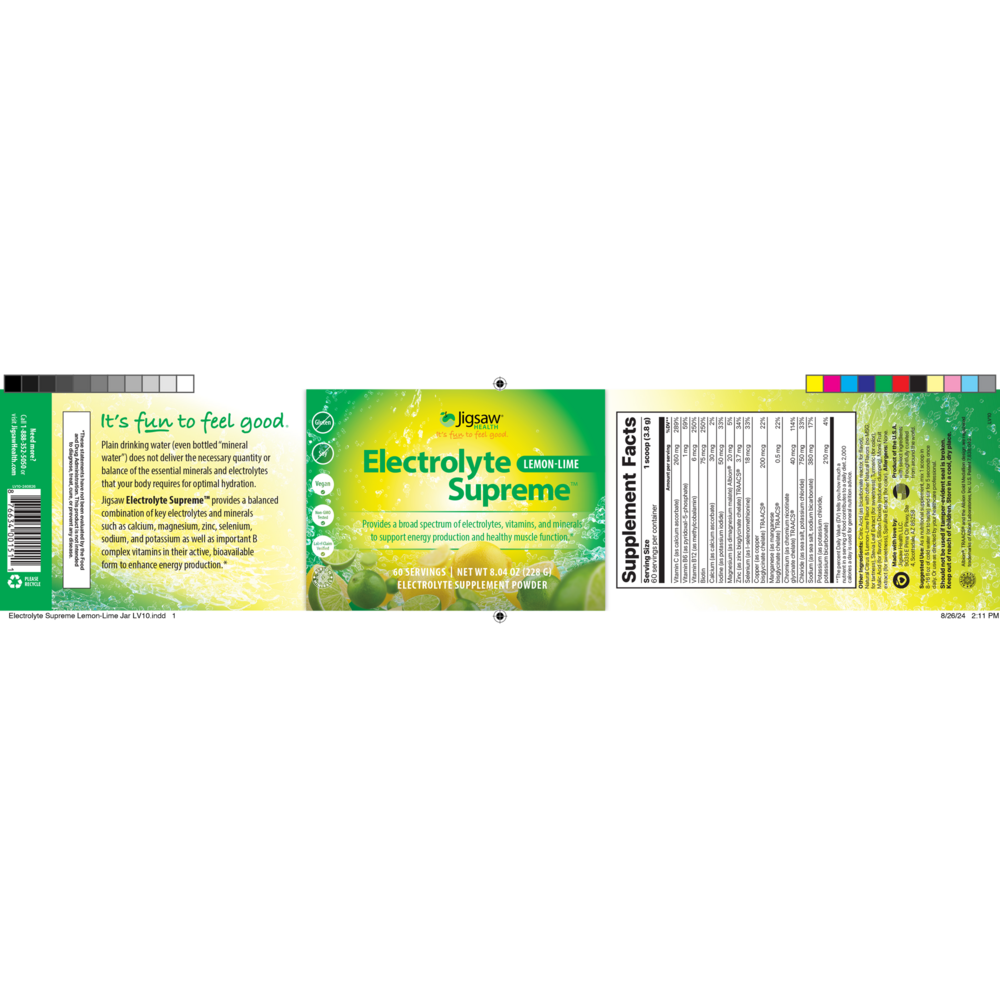 Product image for Electrolyte Supreme - Lemon Lime.