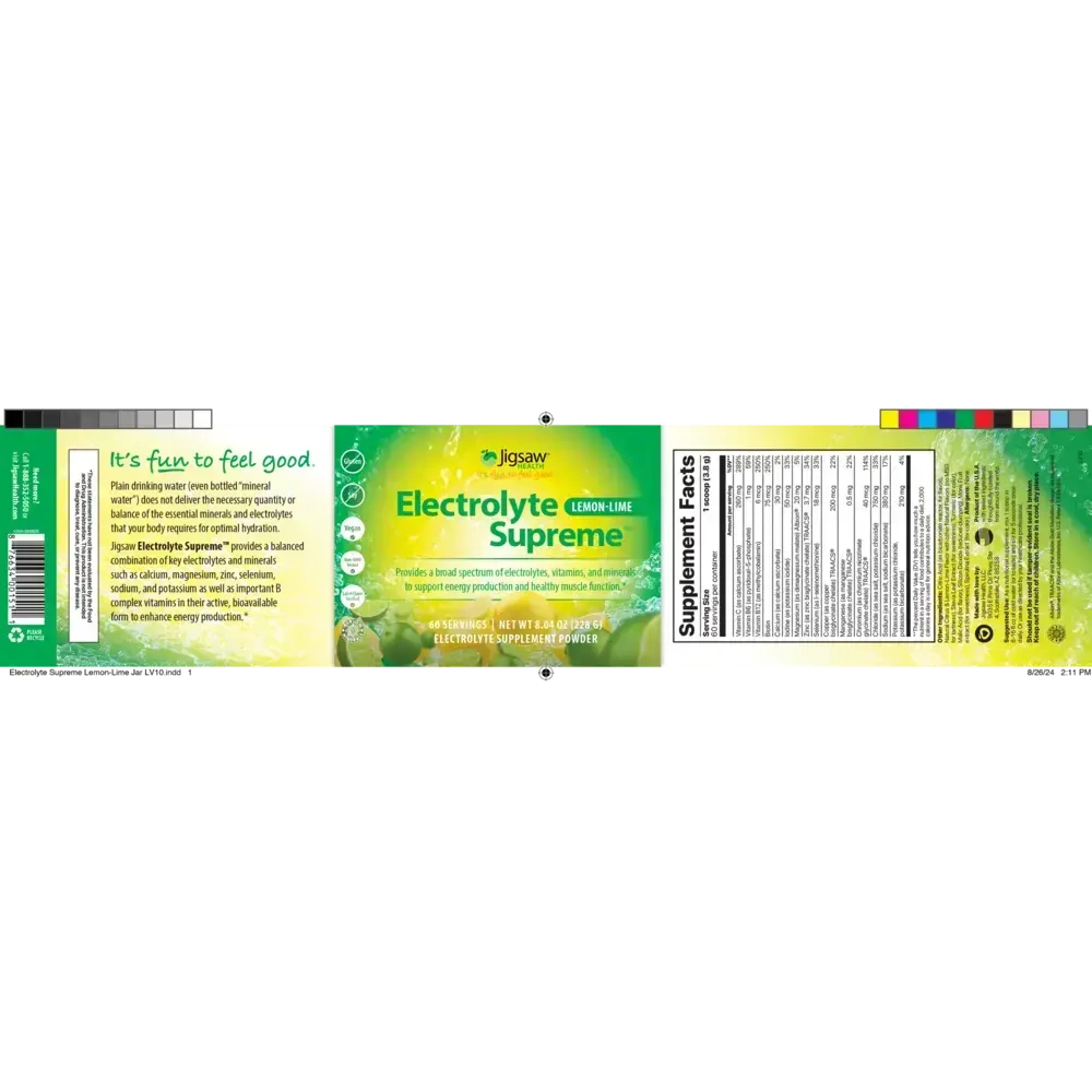 Product image for Electrolyte Supreme - Lemon Lime.