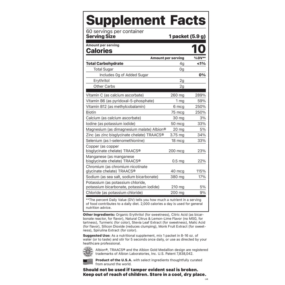 Product image for Electrolyte Supreme - Lemon Lime Packets.