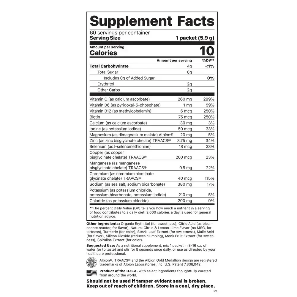 Product image for Electrolyte Supreme - Lemon Lime Packets.