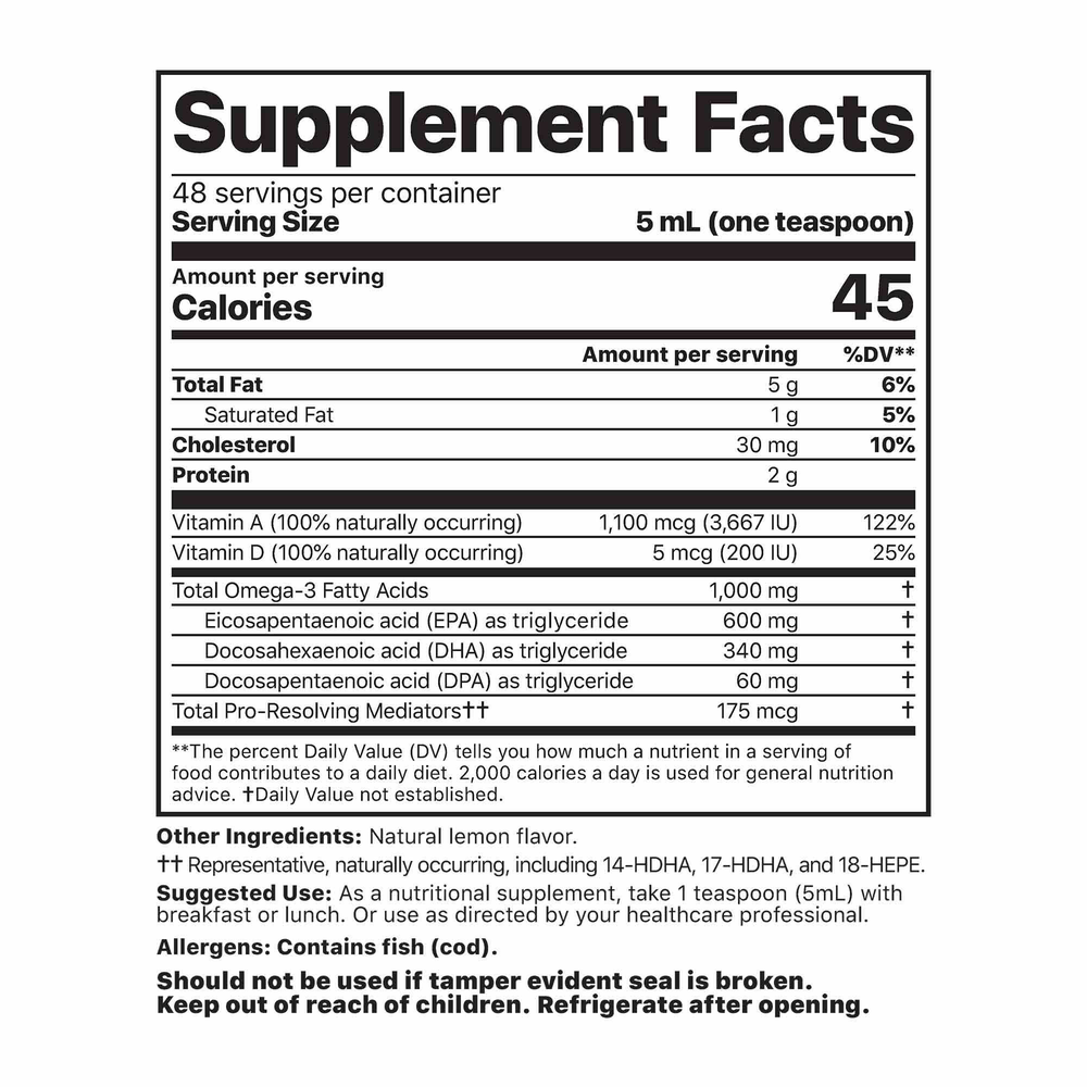 Product image for Alaskan Cod Liver Oil - Liquid.