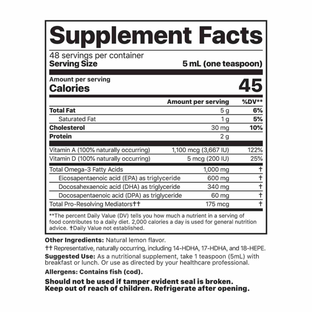 Product image for Alaskan Cod Liver Oil - Liquid.